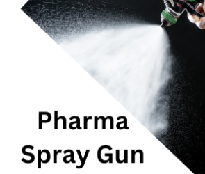 Pharma spray gun angle is the total coverage are of a spray gun