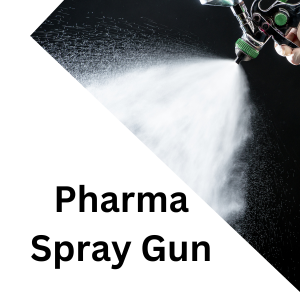 Pharma spray gun angle is the total coverage are of a spray gun