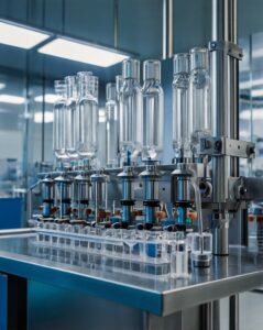 Ampoule Filling Machine in Operation